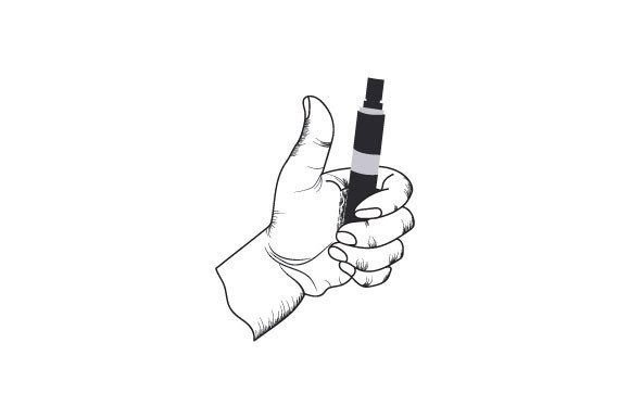 Download Vintage Vaping Logotypes and Hand Holdin - Logo Collection