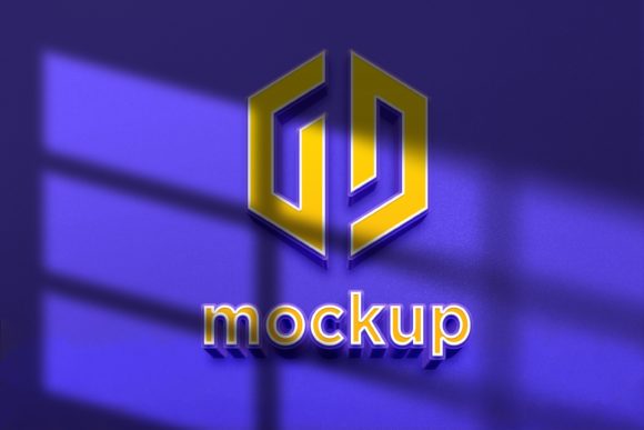 Download Extrude Logo Mockup with Window Shadow - Logo Collection