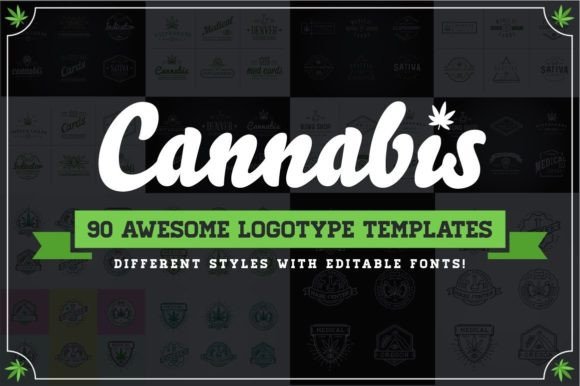 Download Cannabis Logotypes - Editable Templates - Logo Collection