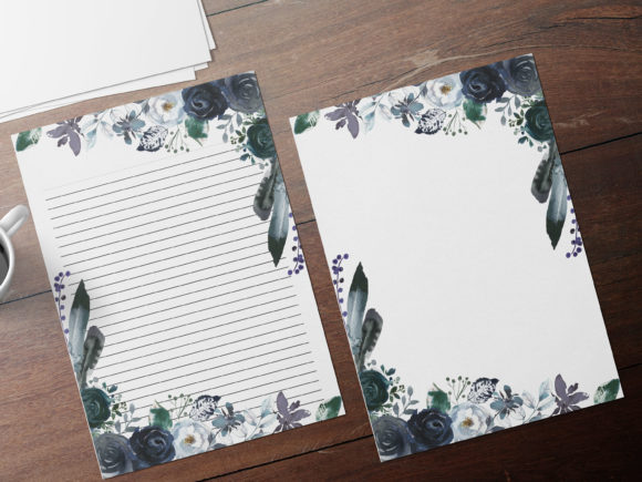 Download Dark Boho Floral Stationary Set - Stationary Collection