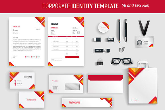 Download Red Corporate Stationary - Premium Bundle