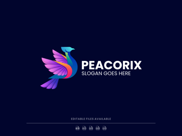 Download Gradient Modern Peacock Logo Design - Logo Collection