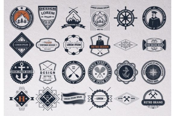 Download Logotypes Set and Vintage Insignias - Logo Collection