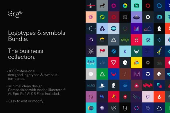 Download 100 Logotypes &amp; Symbols Bundle - Logo Collection