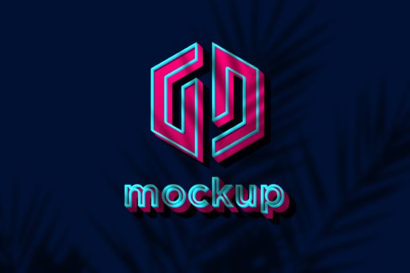 Download Pink Extrude Logo Mockup with Window - Logo Collection