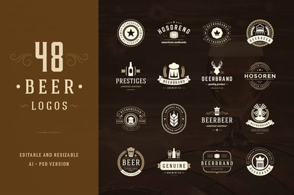 Download 45 Beer Logotypes and Badges - Logo Collection